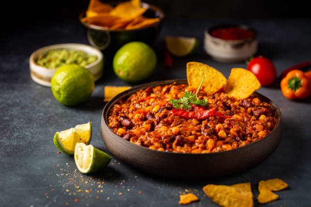 istock Mexican chili with meat 1303021470