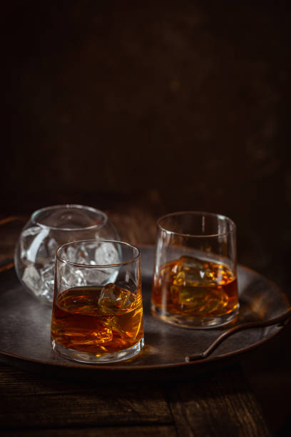 istock Two glasses of the whiskey 1303021590
