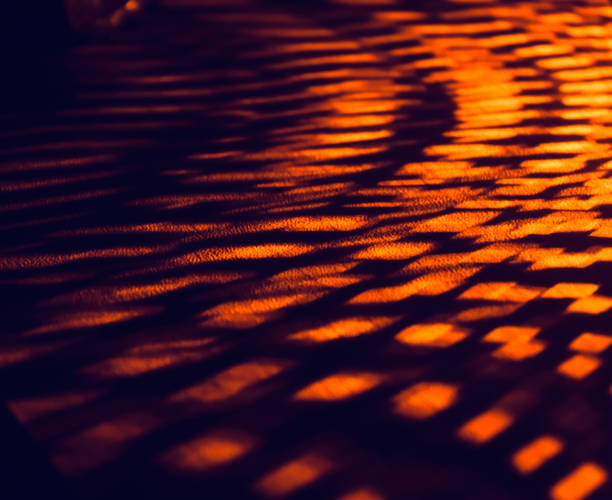 Orange lights and black shadows unique photo