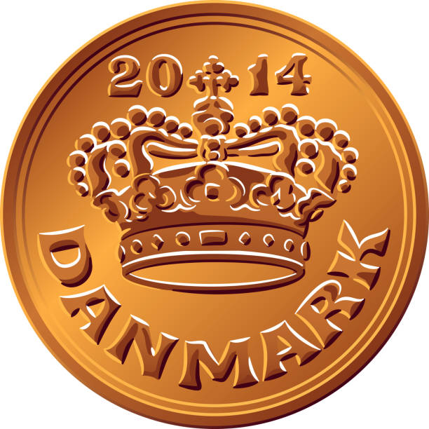 デンマーク50のオレコイン - danish currency点のイラスト素材／クリップアート素材／マンガ素材／アイコン素材