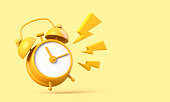 Yellow clock ringing