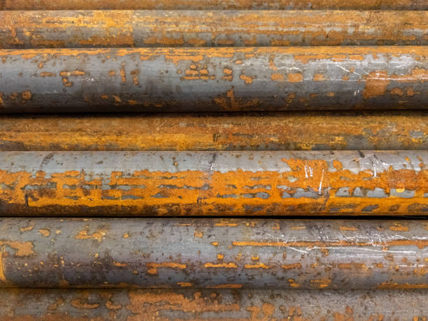 istock rusted round steel bars pack - full frame close-up background 1303040237