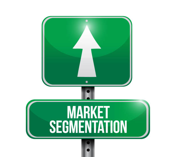 Market segmentation sign illustration Market segmentation sign illustration design over a white background assort stock illustrations