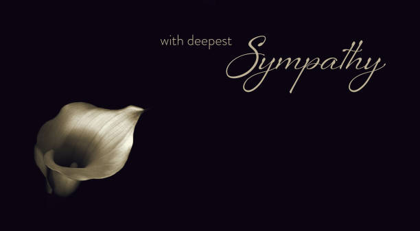 istock Sympathy card with calla lily flower 1303050502