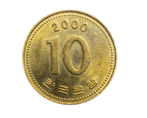 istock South Korea ten won coin on a white isolated background 1303051747