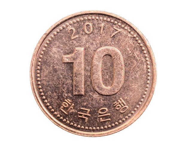 istock South Korea ten won coin on a white isolated background 1303051753