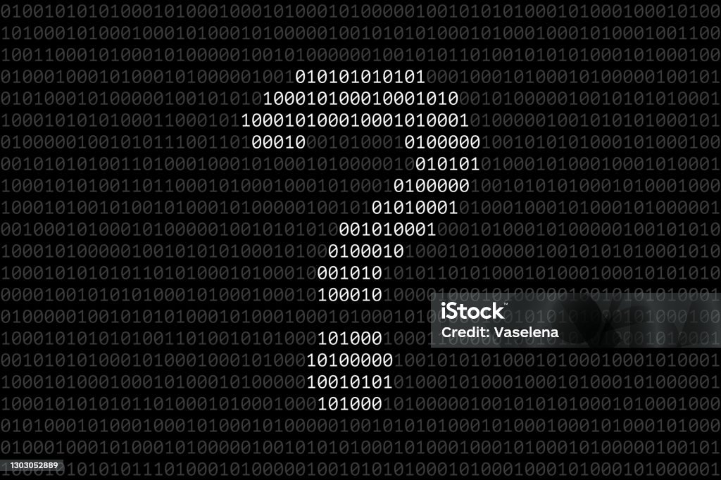 Silhouette Of Question Mark Over Binary Code Surface Stock Illustration ...