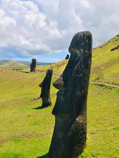 istock Moai statues on Easter Island, Rapa Nui, Chile, Latin America 1303059873