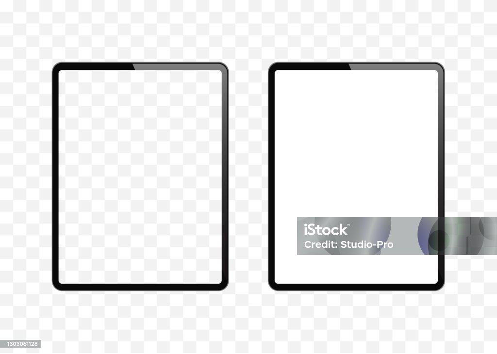 New Version Of Slim Tablet Similar To Ipad With Blank White And Transparent  Screen Realistic Mockup Vector Illustration Stock Illustration - Download  Image Now - iStock