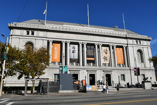 San Francisco, CA, USA - October 6, 2019: The Asian Art Museum of San Francisco - Chong-Moon Lee Center for Asian Art and Culture.