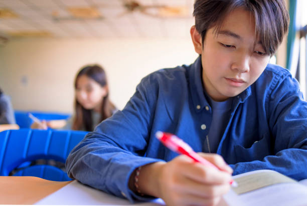 istock Teenager students studying in classroom 1303073058