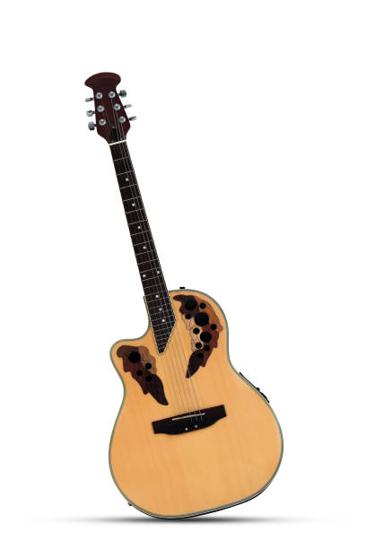 istock Acoustic Guitar on the white background 1303094773