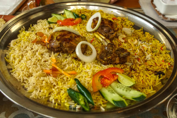 Briyani rice with chicken and some veggie This photo taken with sony a6300 with 16-50 mm f2.8 lens. Biryani stock pictures, royalty-free photos & images