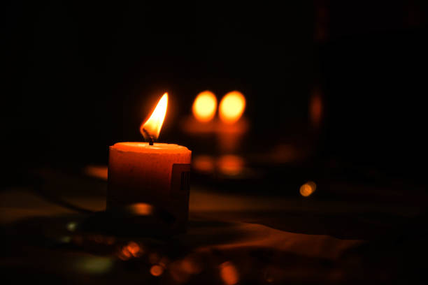 Candle light stock photo