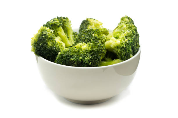 istock Broccoli in bowl isolated on white background 1303102503