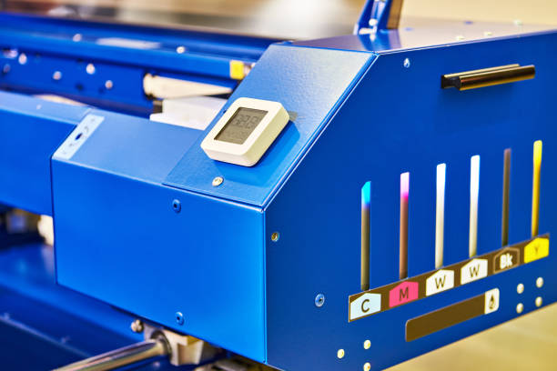istock Ink level indicators for color industrial printer 1303108943