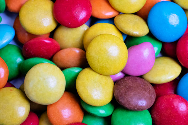 istock Pile of multicolored candies, background or texture 1303110648