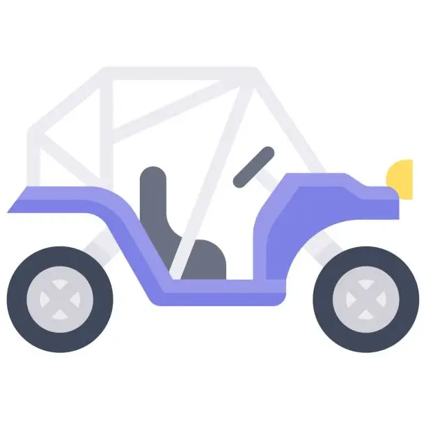 Vector illustration of Buggy icon, transportation related vector