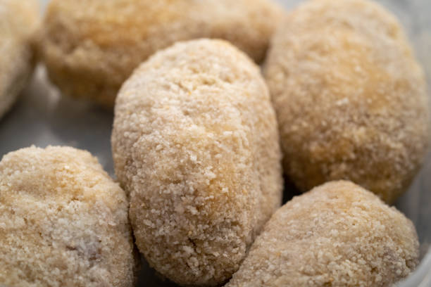 istock Close up fried croquettes. 1303116703