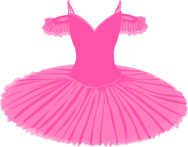 vektorbild eines tutus in rosa - ballettröckchen stock-grafiken, -clipart, -cartoons und -symbole