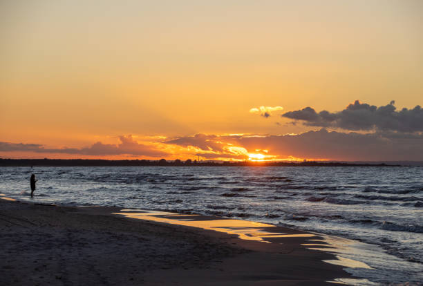 istock Beauty sunset view from beach 1303119635