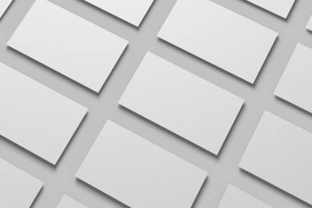 istock Business cards at gray background. 3D rendering illustration. 1303119690