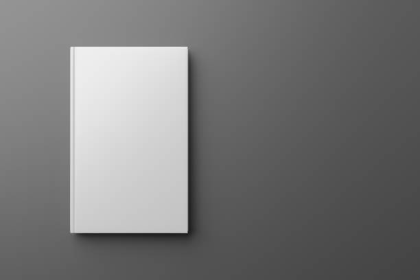 istock Blank hardcover book on gray background. 3D rendering mock-up. 1303119820