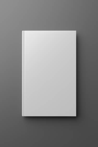 istock Blank hardcover book on gray background. 3D rendering mock-up. 1303120604