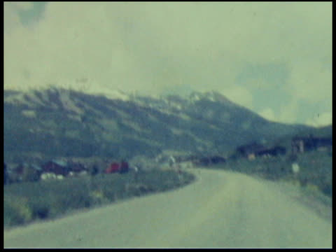 Old Film of Countryside and Mountains: North America or Europe
