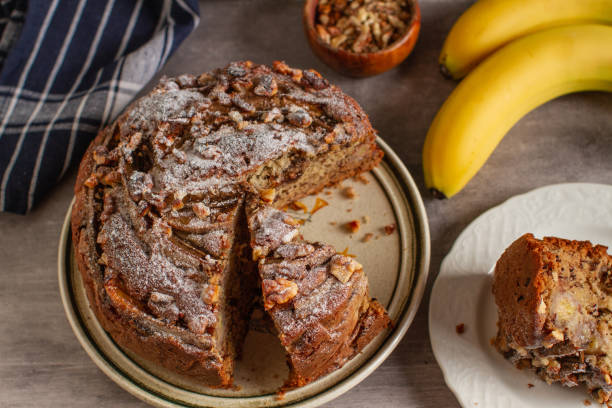 istock Homemade rustic style banana cake 1303122270