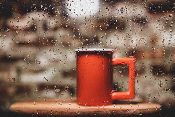 istock A hot coffee behind wet glass 1303122323