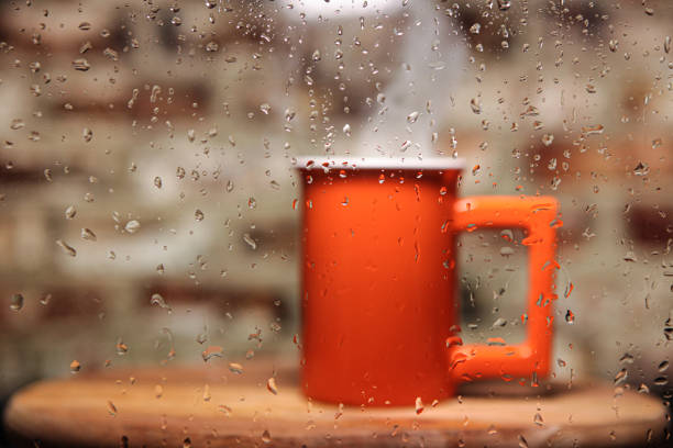 istock A hot coffee behind wet glass 1303122325