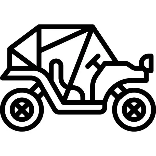 Vector illustration of Buggy icon, transportation related vector