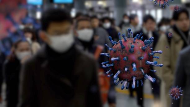 istock 3D illustration Coronavirus outbreak infecting respiratory system. Covid 19 1303123694