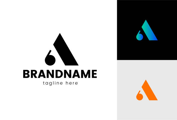 A Logo set A Logo set with different color options. letter a stock illustrations