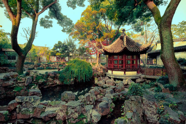 Suzhou, China - January 18, 2017: Humble Administrator's Garden in Suzhou, Jiangsu, China