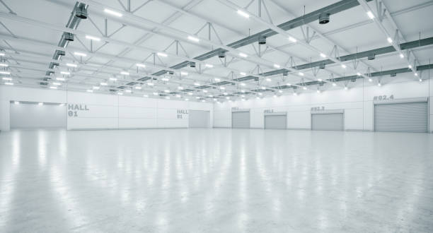 istock 3D render of empty exhibition space. backdrop for exhibitions and events. Tile floor. Marketing mock up. 1303131916
