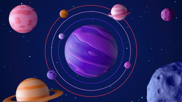 3D Outer Space Astronomy, Outer Space, Planet - Space, Space Exploration, Orbiting space exploration photos stock pictures, royalty-free photos & images