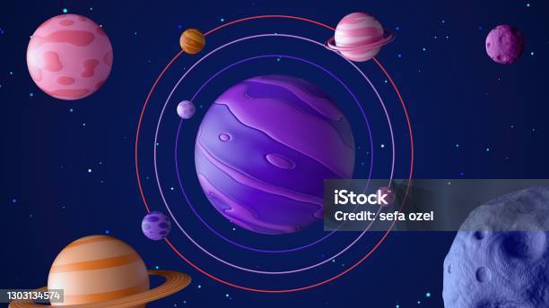 3d Outer Space Stock Photo - Download Image Now - Three Dimensional, Planet - Space, Outer Space