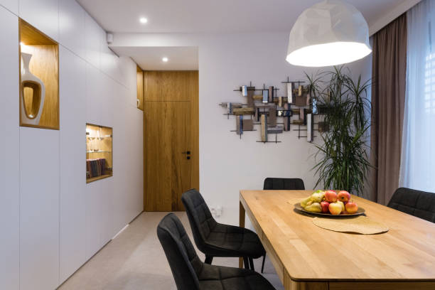 istock Dining room in modern house 1303135742