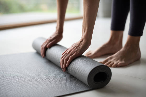 istock Woman preparing doing yoga or workout training 1303143661