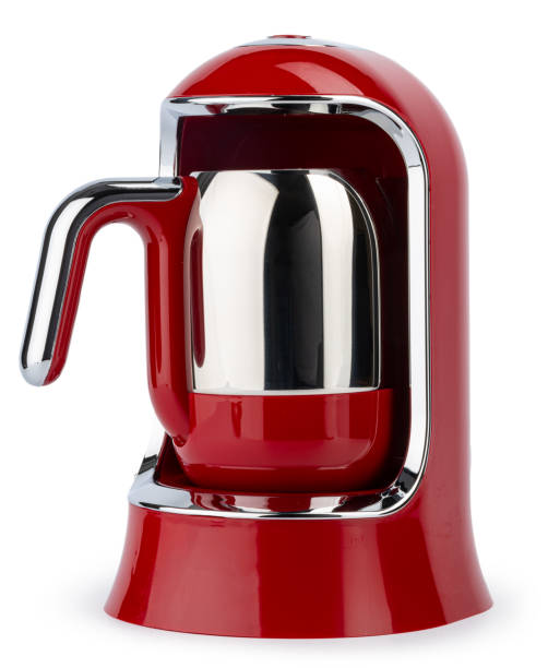 istock Electric kettle on a stand isolated on white 1303144503