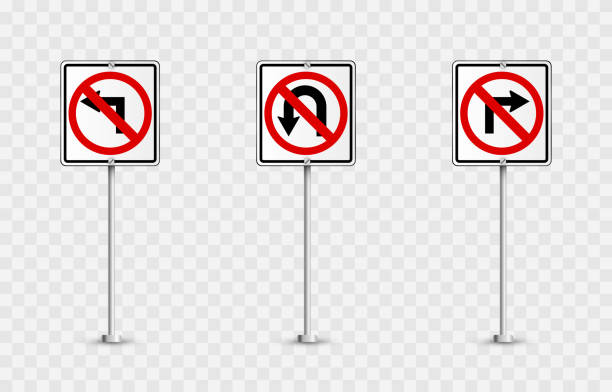 istock Vector set of road signs. Road signs on an isolated background. Prohibitory signs 1303149392