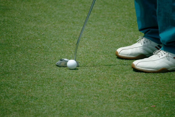 istock Golfers are playing golf in the evening golf course 1303154059