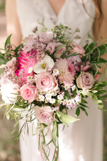 istock Bridal bouquet in boho style. Bridal bouquet. 1303165915