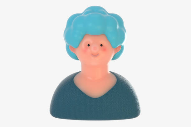 istock 3D Bright people portrait - young woman 1303167174