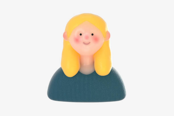 istock 3D Bright people portrait - young woman 1303167176