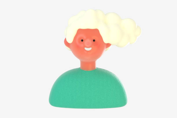 istock 3D Bright people portrait - young woman 1303167179