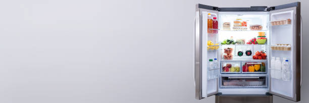 istock Close-up Of An Open Refrigerator 1303172042