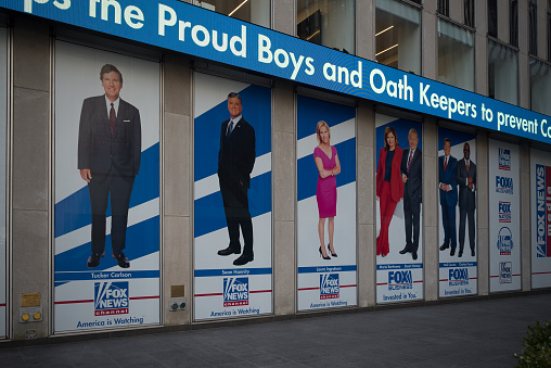Manhattan, New York, February 17, 2021. Fox News Headquarters in Midtown.